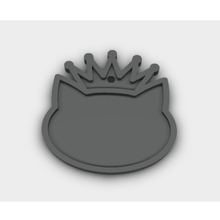 cat crown queen jewelry tag 3d print model - Mito3D