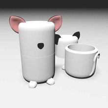 cat cylinder box home chat can stowage 3d print model - Mito3D