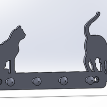 cat design key holder 3d print model - Mito3D