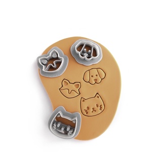 cat dog fox face polymer clay cutters Jewelry jewelry earrings earring stud studs 3d print model - Mito3D