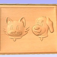 cat dog various cartoon relief stl 3d 3d print model - Mito3D