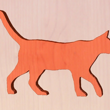 gato puerta cuadro decoración animales 3d print model - Mito3D