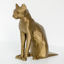 cat doorstop home decor kitty bronze 3d print model - Mito3D