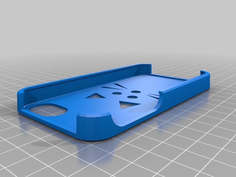 kedi iphone 4 4s şablon durum kılıf 3D print model - Mito3D