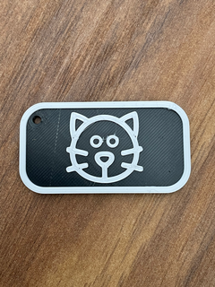 chat visage clé gousset cadeau 3d print model - Mito3D