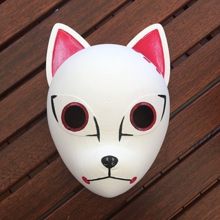 cat face mask anime cosplay kitsune 3d model stl japanese decoration art 3d print model - Mito3D