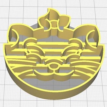 chat visage forme pâte coupeur 3d print model - Mito3D