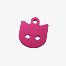 cat face trinket gadget keychain character toy shape model silhouette plaything bauble tomcat 3d print model - Mito3D