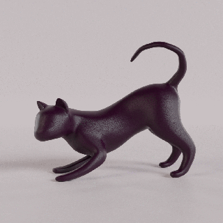 gato figurilla figura animal Arte estatua 3d print model - Mito3D