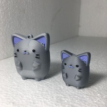 kedi tilki oyuncak anahtarlık Şirin kawaii kawai 3d print model - Mito3D