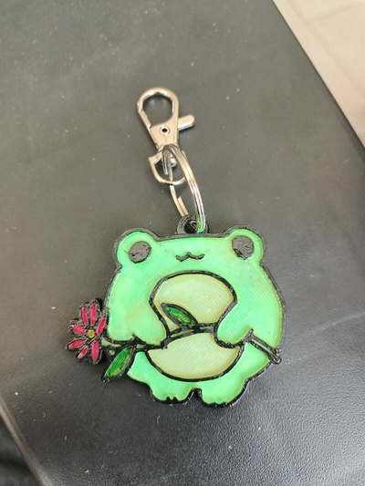 cat frog fox keychains animals strawberry michi cute keychain 3d print model - Mito3D