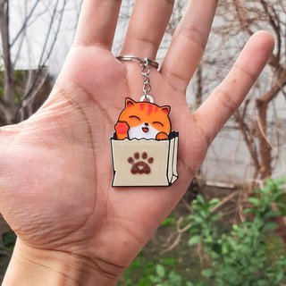 cat gatollavero keychain kitty cute anime 3d print model - Mito3D