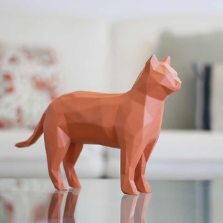 chat géométrique chien animal compagnie décor chambre poly lowpoly facette petlove conception jouet art 3d print model - Mito3D