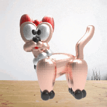 cat globe home funny balloon 3d print model - Mito3D