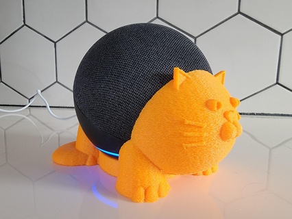 cat holder echo dot 4th 5th gen alexa 3d print model - Mito3D