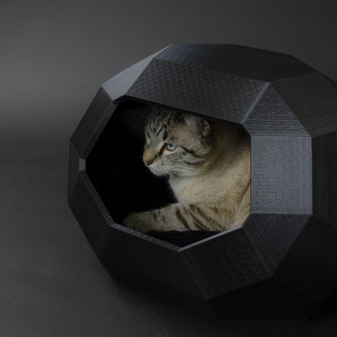 la casa del gato minitao trunca x5 grandes de impresora wanhao replicador alfawise nicho cesta animal a los animales decoración el chat diseño creality cr10 500 día padres diseñador francia gatos perros pedos en interiores al aire libre cama nuevo arquitectura recreo ideas regalo gigante impresión original 3D print model - Mito3D