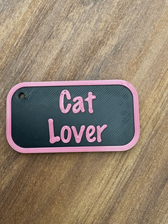cat key fob - cat lover cat key fob funny lover  3d print model - Mito3D