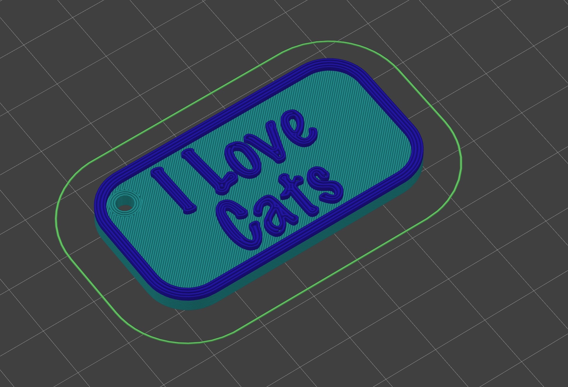 cat key fob - love cats face funny gift 3D print model - Mito3D