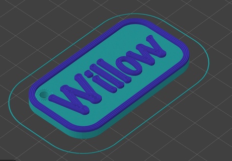 cat key fob - willow gift 3d print model - Mito3D