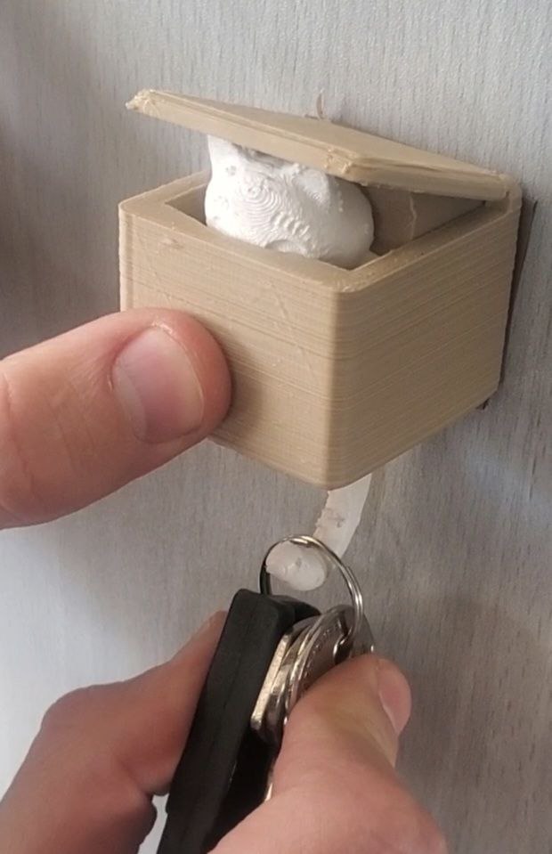 gatto chiave titolare supporto Casa casa 3D print model - Mito3D