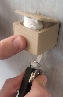 cat key holder house home 3d print model - Mito3D