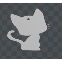 Katze Schlüsselanhänger gadget 3d print model - Mito3D