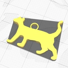 cat keychain fashion halloween small corona covid decoration silhouette free time among us 3d print model - Mito3D