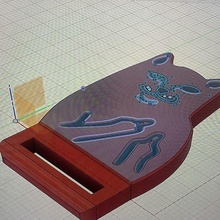 gatto portachiavi fword divertente sta 3d print model - Mito3D
