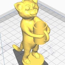 gato llavero vaso dejar 3d print model - Mito3D