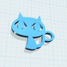 cat keychain jewelry keychains 3d print model - Mito3D