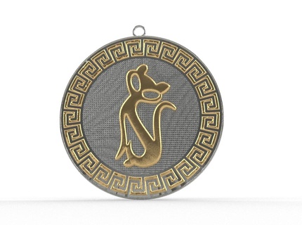 cat labyringht pendant jewelry ring gold silver printable 3d print 3d print model - Mito3D