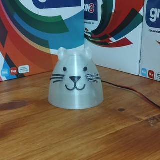 gato lámpara hogar casa 3d print model - Mito3D