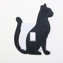 cat lightswitch cover home switch light art animal decoration decor decorations party different unique bedroom nursery kids cool kitten 3d print model - Mito3D