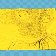 gatto lito art post 3d print model - Mito3D