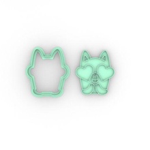 cat love - valentine's day cookie cutter cutting cookies biscotti lovers personalized cutters 3d print model - Mito3D