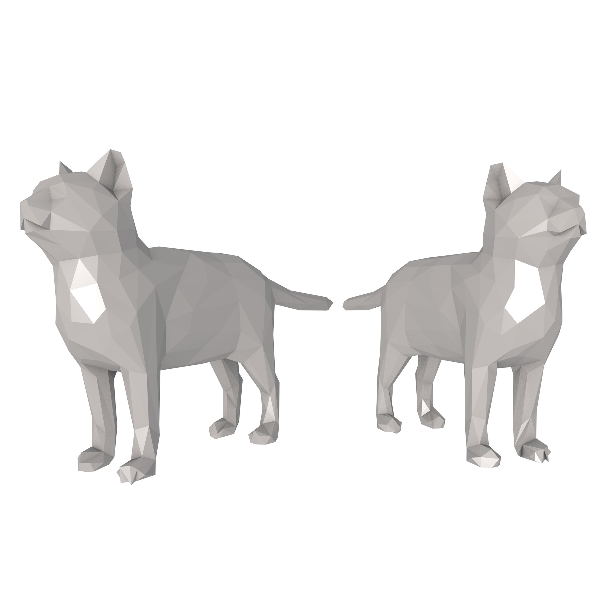 gato escuela politécnica Arte 3d animal polígono animales geométrico león zorro Tigre perro pájaro jirafa triángulo retrato resumen Conejo caballo niña 3D print model - Mito3D