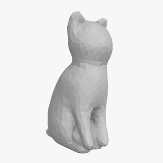 cat low poly Art low poly cat poly geometric cute animal low kitty kitten polygon animals low poly cat black cats feline triangles africa triangle tiger big cat  3d print model - Mito3D