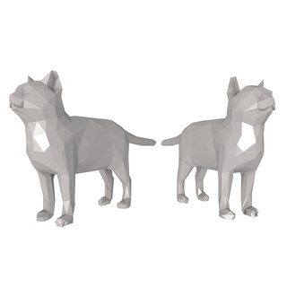 kedi düşük poli Sanat 3d hayvan çokgen hayvanlar geometrik aslan tilki kaplan köpek kuş zürafa üçgen Vesika Öz tavşan at kız 3d print model - Mito3D