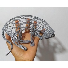 kedi yalan söylemek uyuyor Voronoi başlatıldı maskot 3d print model - Mito3D