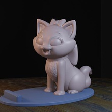 cat marie cell phone holder disney iphone aristocats 3d print model - Mito3D