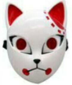 chat masque Japonais visage 3d print model - Mito3D
