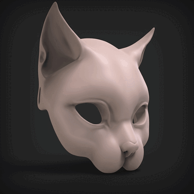 cat mask 3d model bjd doll printing articulated dolls file fashionable pendant womens shoes boots boot fashion stylish trendy heel jewelry glamour girl zapatos damenschuhe chaussures 3d print model - Mito3D