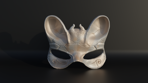 gatto mascherata maschera 3d Stampa modello moda bellezza viso casco accessorio travestimento battuta cerimoniale uniforme abbigliamento cosplay signora idea gufo design animale arte 3d print model - Mito3D