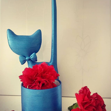 cat matera - planter home animal plant ornament 3d print model - Mito3D