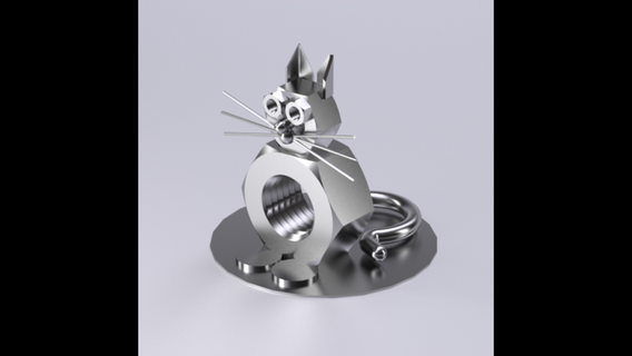 cat mechanical sculpture Art animals creatures art 3d print model - Mito3D