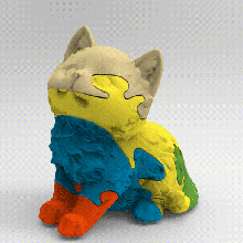 gatto mini puzzle 3d print model - Mito3D