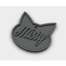 cat misty tag fashion 3d print model - Mito3D