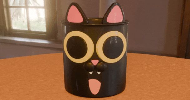 gatto tazza 3d print model - Mito3D