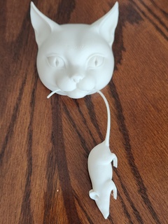 cat n mouse knocker Home cat mouse door knocker kitty rat knocker  3d print model - Mito3D