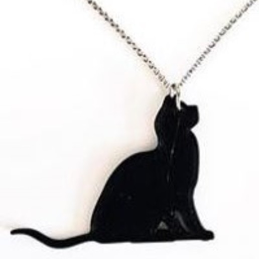 cat necklace jewelry keychain kedi kolye 3D print model - Mito3D